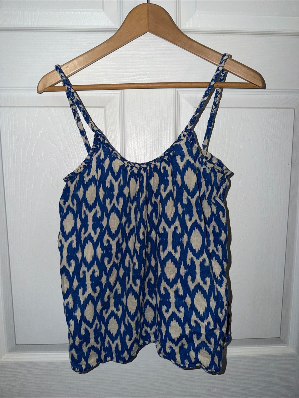 GAP Blue and gray Ikat-Print Spaghetti Strap Camisole
